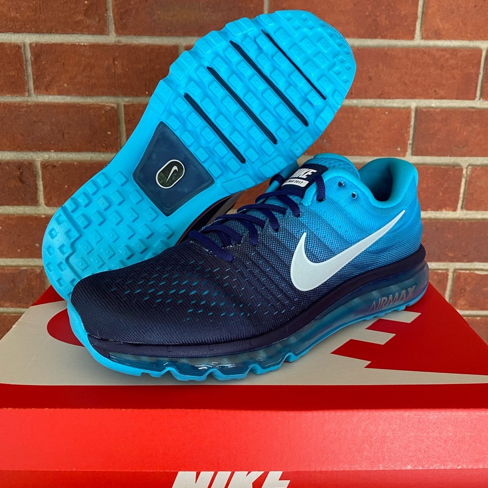 Nike Air Max 2017 Mens Binary Blue New Sneakers NIB Shoes - Picture 2 of 14